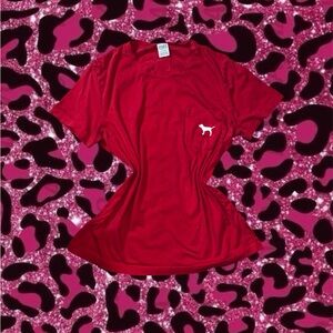 PINK Victoria's Secret Red Short Sleeve Tee